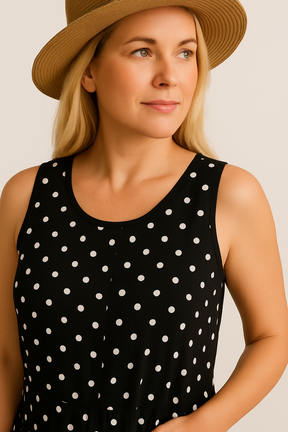 Vestido Simony Sem Mangas e Saia 3 Marias