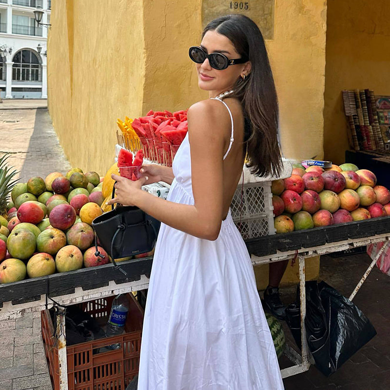 Vestido Liz Midi Recorte Abaixo do Busto