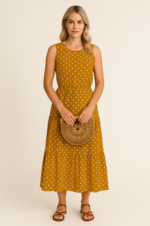 Vestido Simony Sem Mangas e Saia 3 Marias