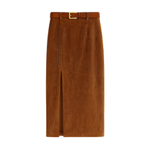 Saia Megyn Mid em Veludo cotelê