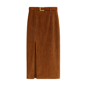 Saia Megyn Mid em Veludo cotelê