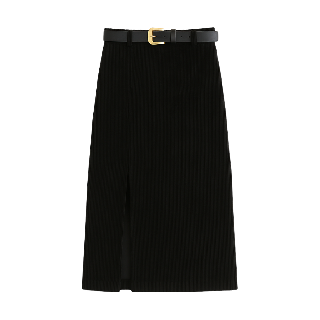 Saia Megyn Mid em Veludo cotelê