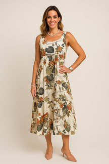 Vestido Flora Longo sem Mangas [Lançamento 2025]