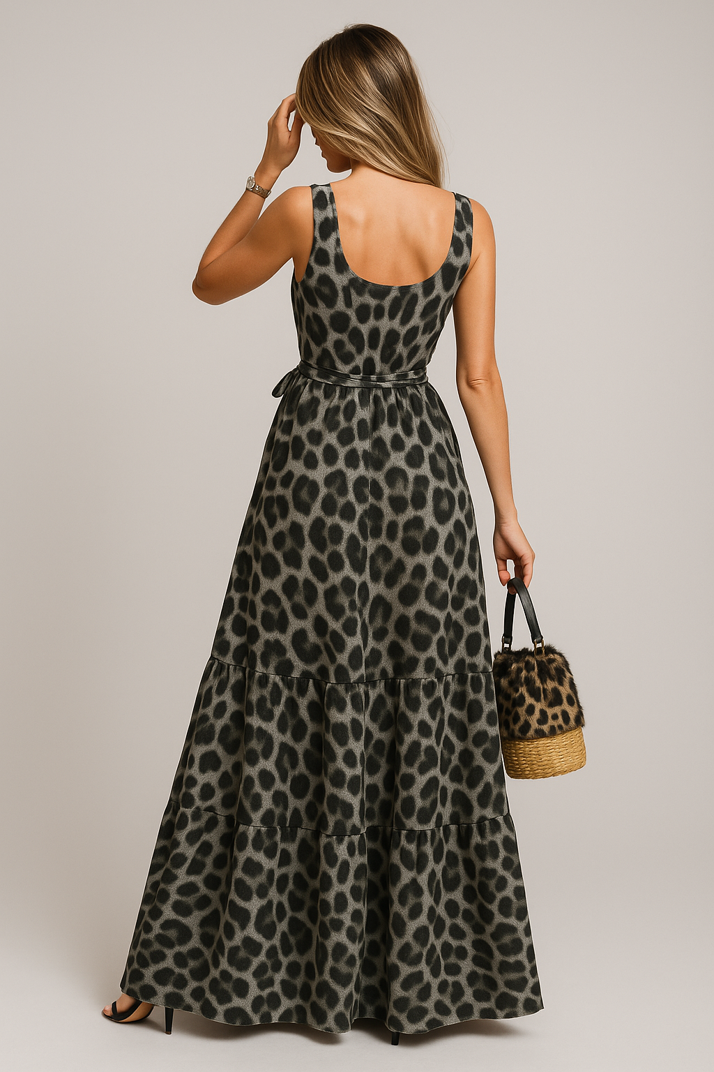 Vestido Lully  Longo sem Manga Fluído - Oncinha