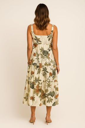 Vestido Flora Longo sem Mangas [Lançamento 2025]