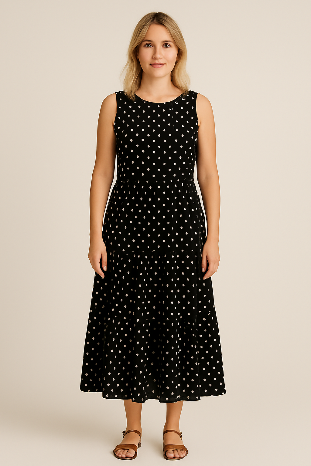 Vestido Simony Sem Mangas e Saia 3 Marias