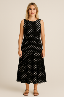 Vestido Simony Sem Mangas e Saia 3 Marias