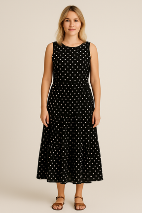 Vestido Simony Sem Mangas e Saia 3 Marias