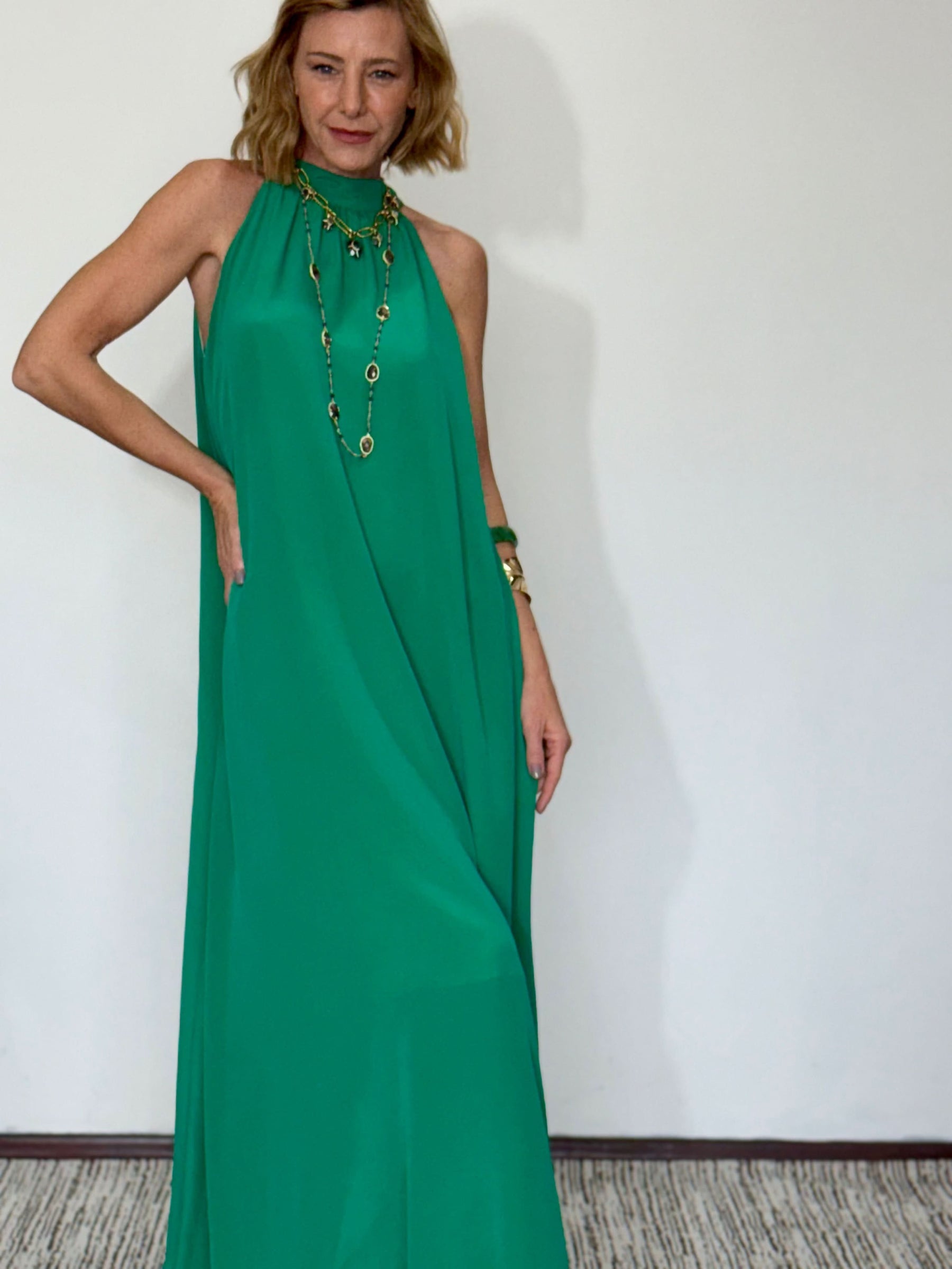 Vestido Laço em Seda Pura