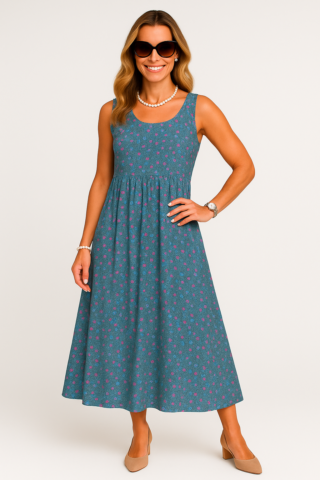 Vestido Flora Longo sem Mangas [Lançamento 2025]