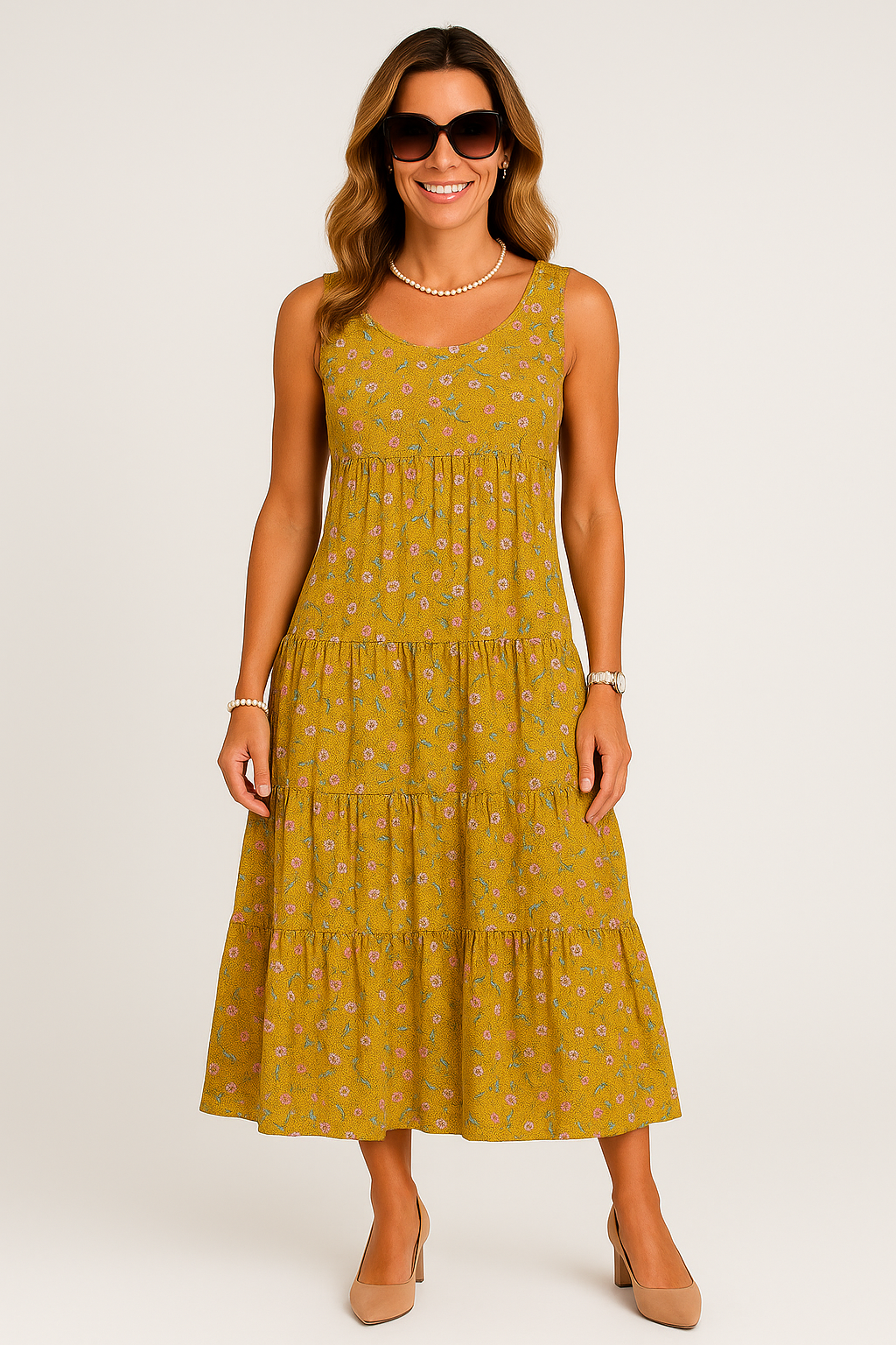 Vestido Flora Longo sem Mangas [Lançamento 2025]