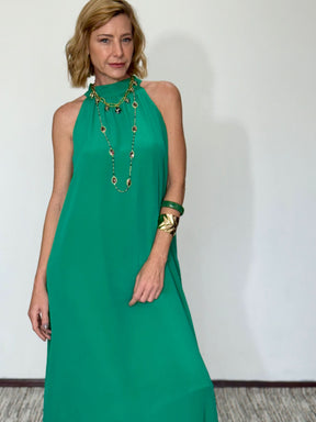 Vestido Laço em Seda Pura